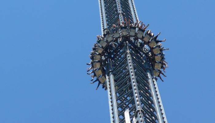 Highlander, der höchste und schnellste Gyro Drop Tower Europas