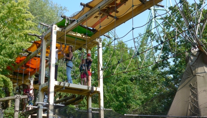 Klettern in Europas größtem Hochseilgarten seiner Art