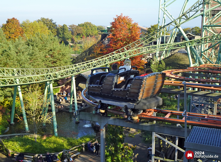 Abenteuerland - Minenlore der Crazy Mine in einer scharfen Mauskurve
