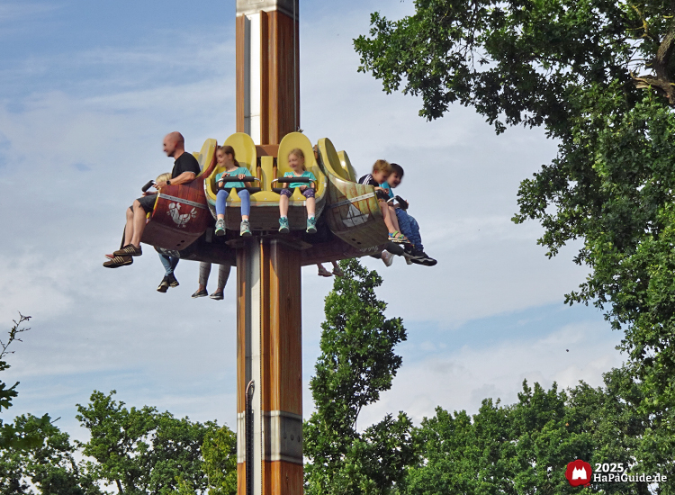 Awildas Ausguck - Fahrgäste in der fahrenden Gondel
