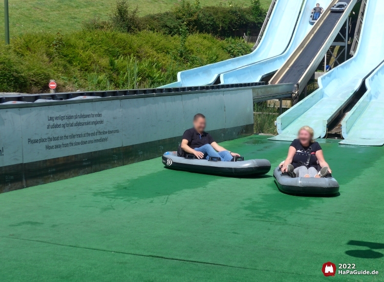 Barracuda Slide - Boote im Auslaufbereich