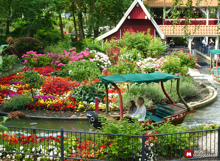 Blumenmeerbootsfahrt - Ein Boot zwischen Sommerblumen