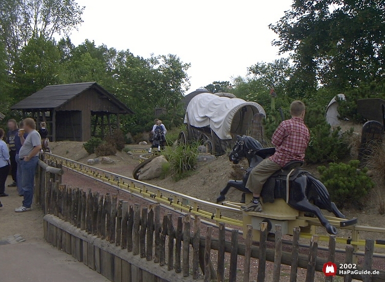 Elektronische Ponys reiten entlang der Pony Post