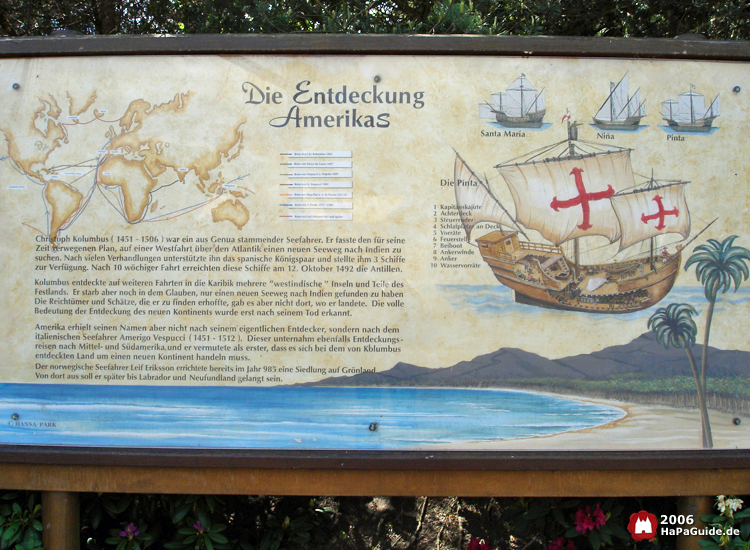 Caravelle Ni&ntilde;a - Schild Die Entdeckung Amerikas