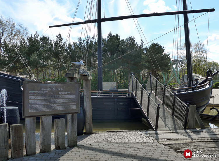 Caravelle Ni&ntilde;a - Zugang Steg von der Piratentaufe