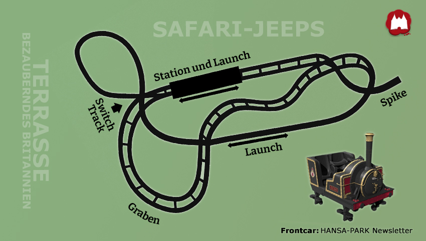 Möglicher Streckenverlauf des Cornwall Coasters