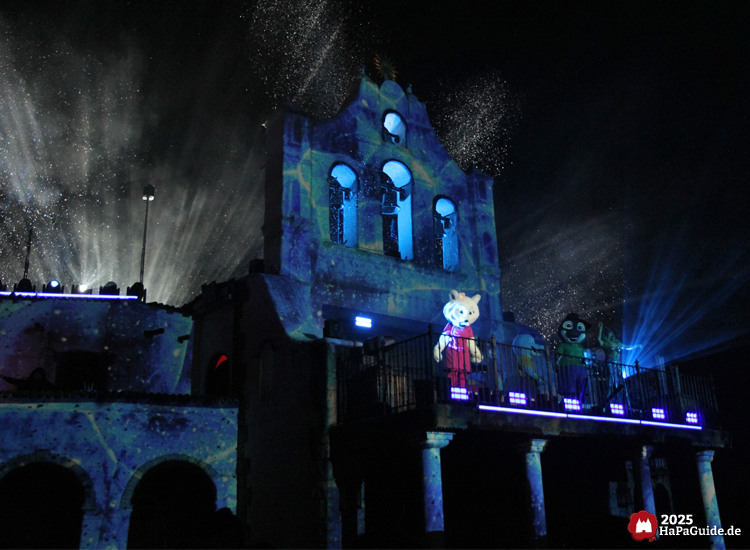 Herbstzauber am Meer - Emmi auf dem Balkon der Arena del Mar während es schneit