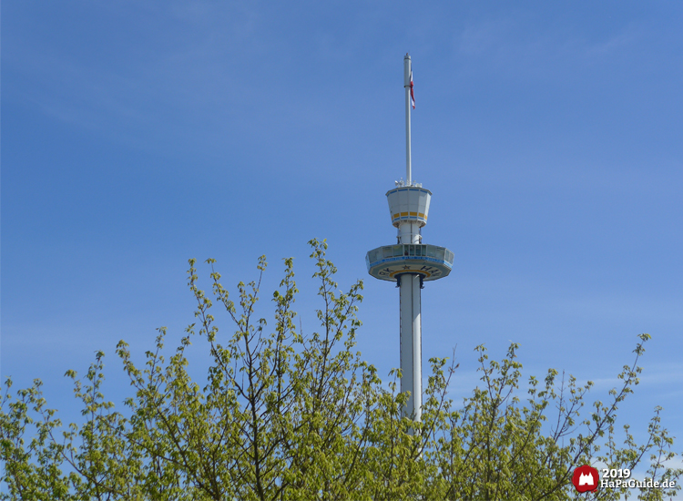 Holsteinturm - Aussichtsturm hinter grünem Laub