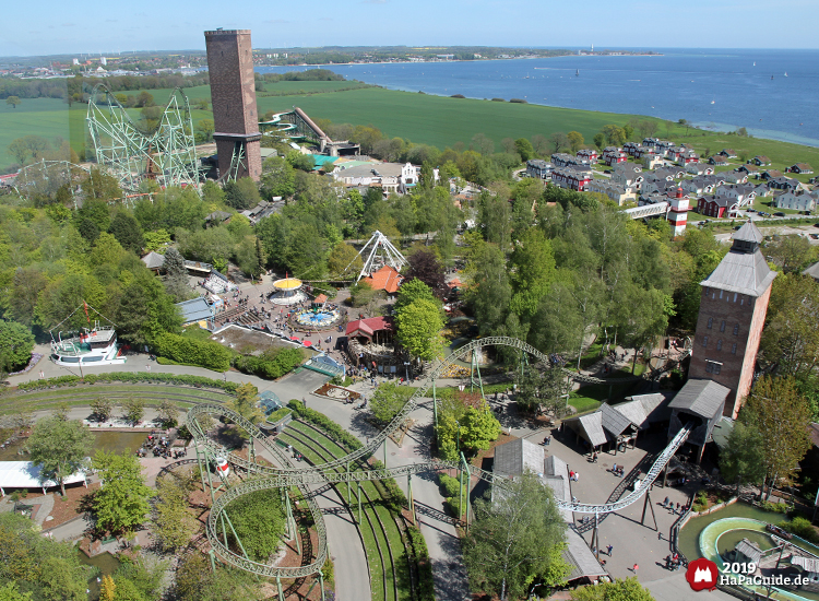 Holsteinturm - Blick über den Hansa‑Park 2019