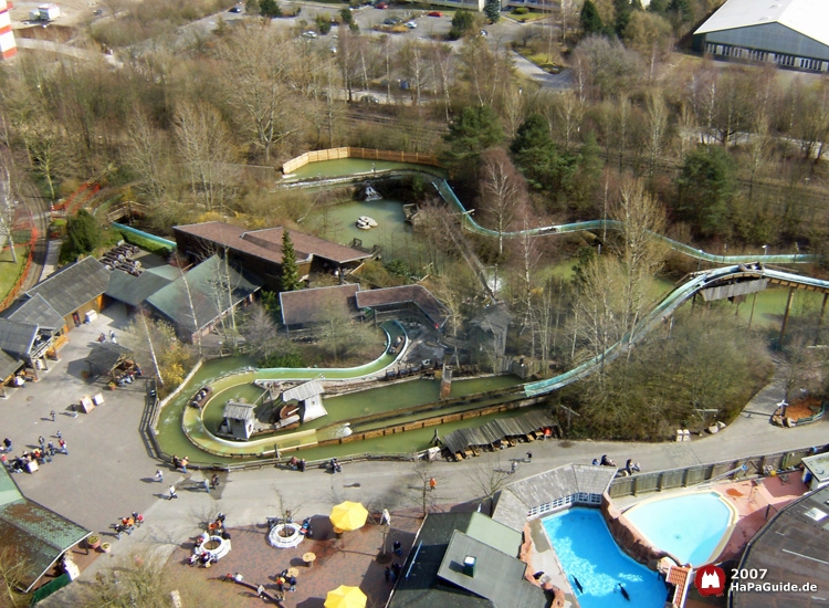 Ansicht von oben auf das Holzfällerlager 2007