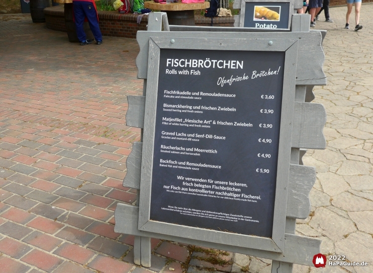 Kiosk am Hanse-Flieger - Schild Fischbrötchen