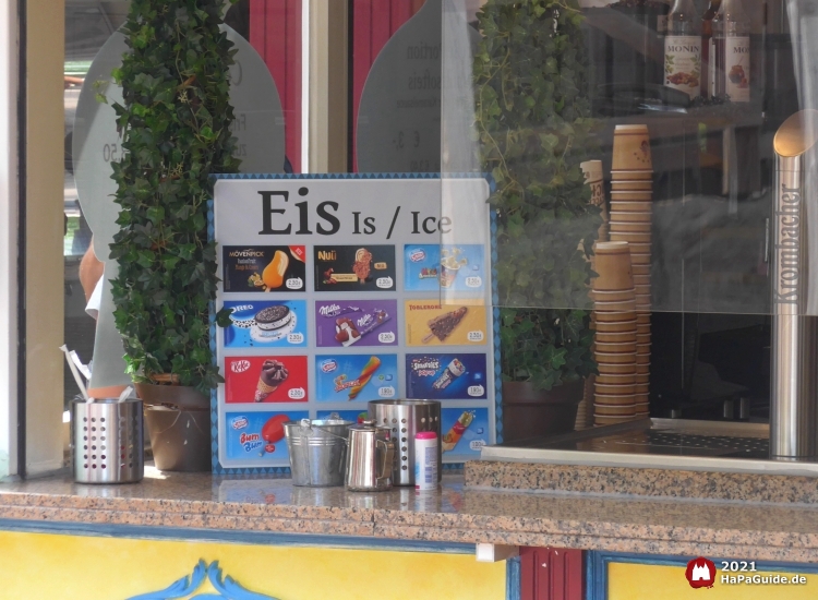 Kiosk kleiner Zar - Schild Eis