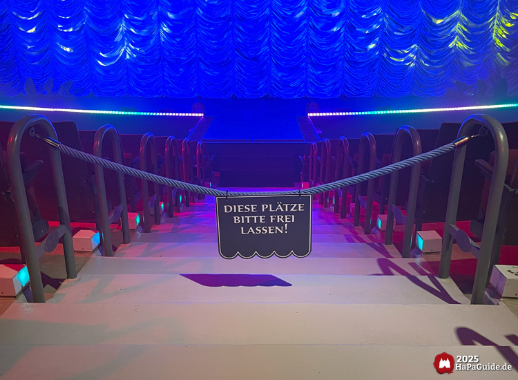 Laser- und Special-Effekt-Show - Schild zum Freilassen von Plätzen