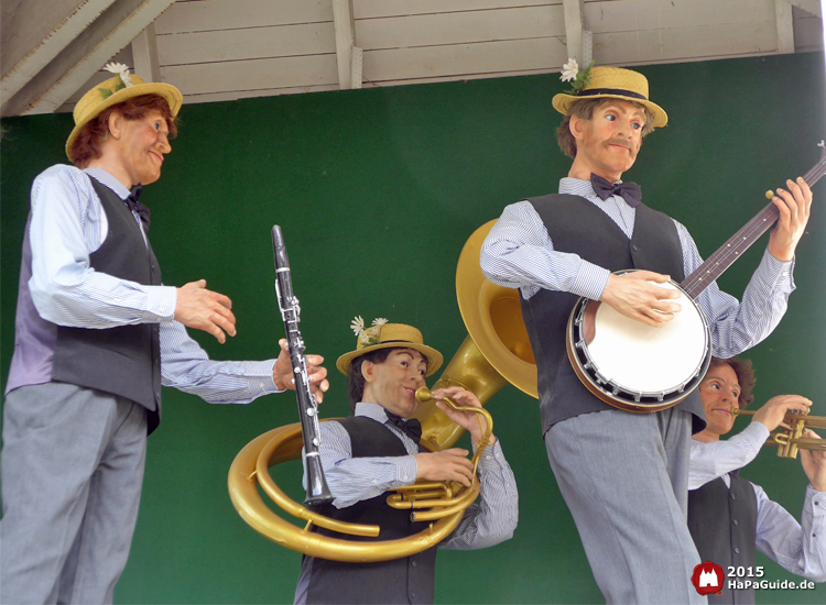 Vier Musiker der elektronischen Dixieland-Band