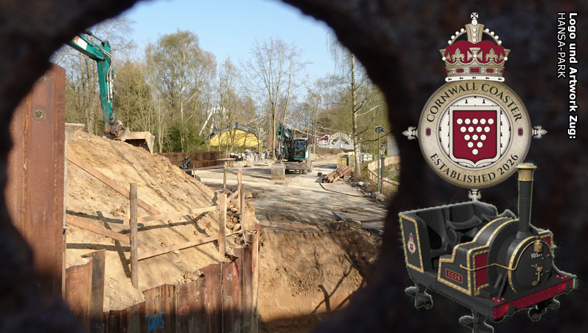 Erste Details zum Cornwall Coaster Baufläche, Logo und Artwork zum Cornwall Coaster