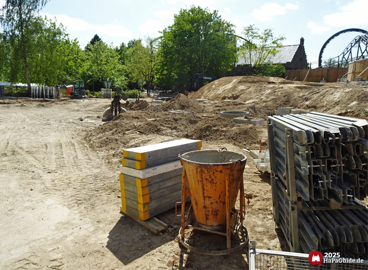 Neuheiten 2026 - Blick auf die Baustelle des Cornwall Coasters