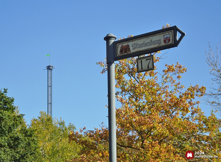 Parken - Schild Marienburg Reihe 17