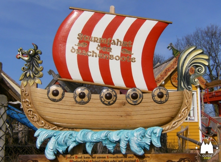 Piratenland - Schild Sturmfahrt der Drachenboote