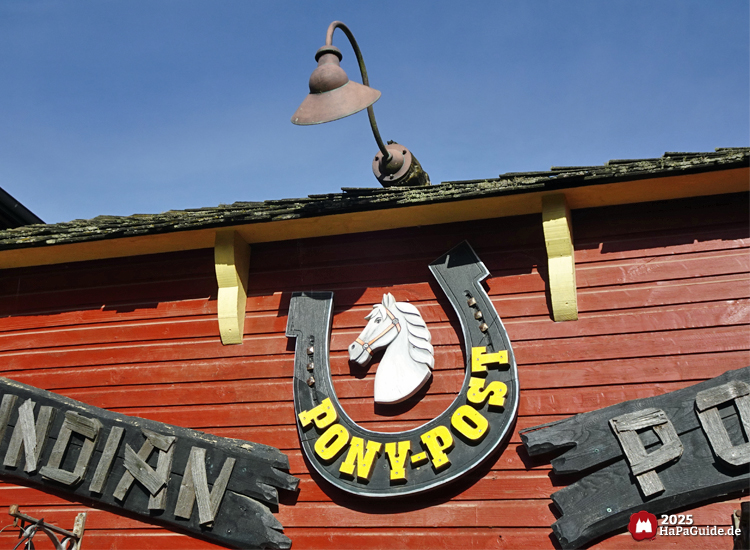Pony Post - Zugangsschild in Hufeisenform
