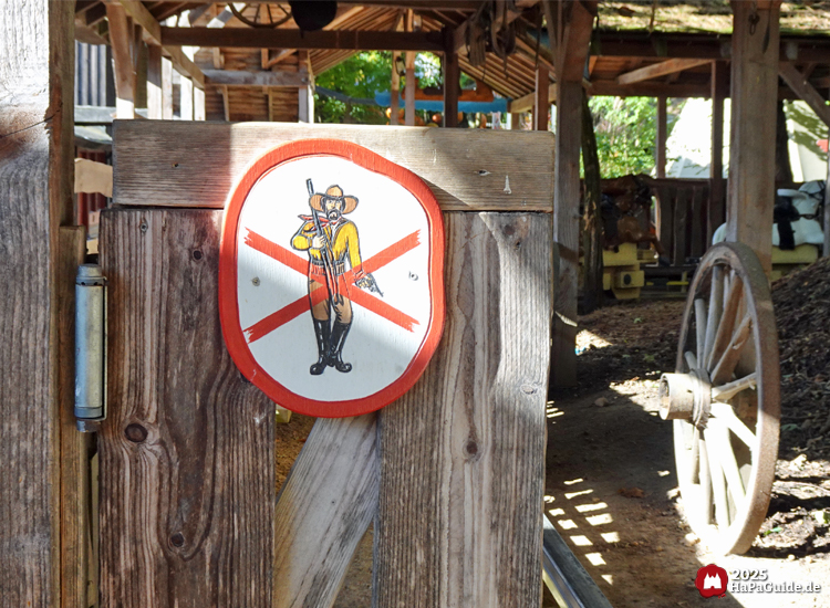 Pony Post - Cowboy mit Gewehr durchgestrichen