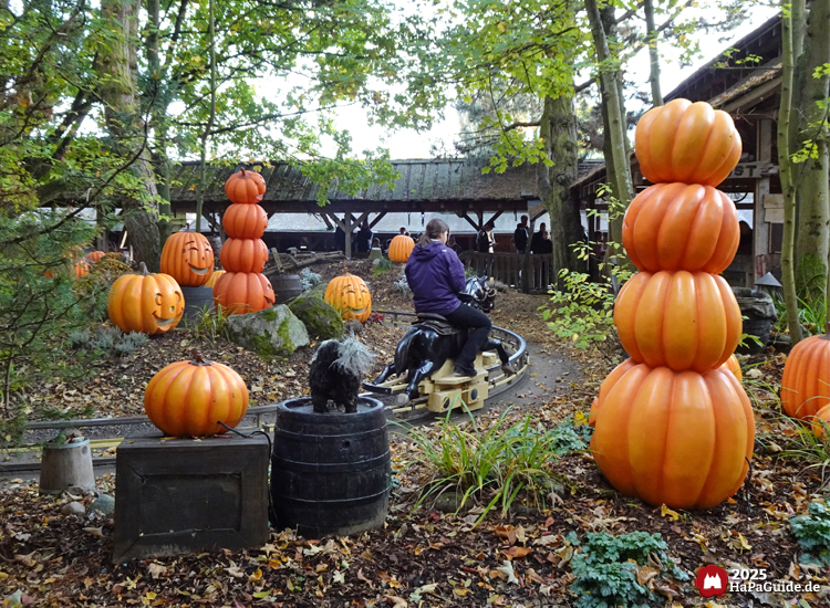 Pony Post - Kurve mit Stinktier und Kürbisstapeln
