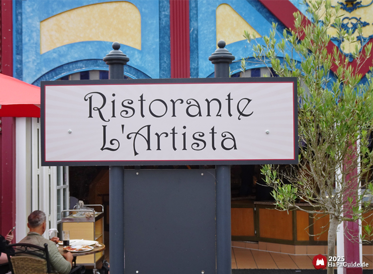 Ristorante L'Artista - Schild vor dem Eingang