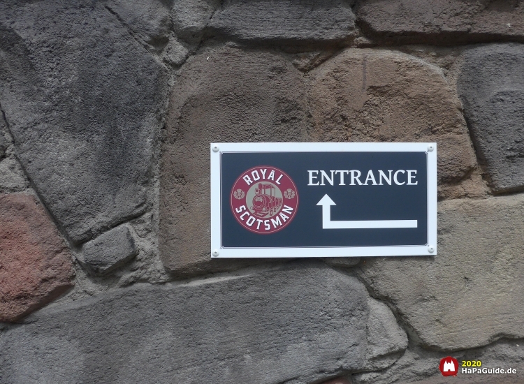 Royal Scotsman - Schild Eingang