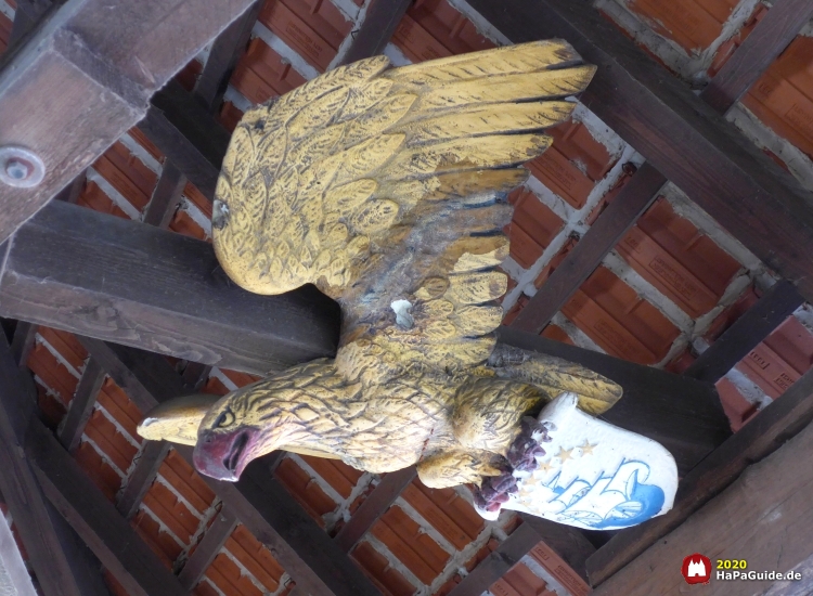 Schiffschaukel - Adler mit Hansa-Park Wappen