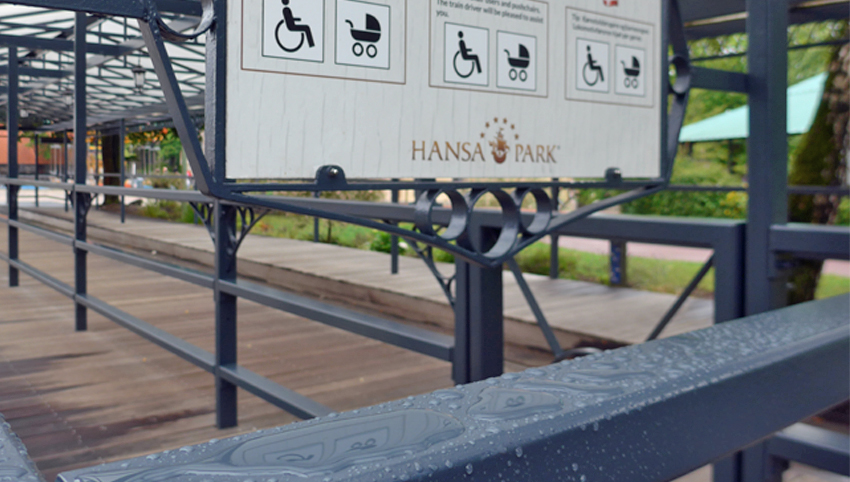 Bei Regen im Hansa-Park Bei Regen im Hansa-Park