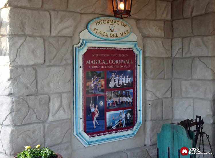 Varieté-Show - Informationstafel zur Show Magical Cornwall