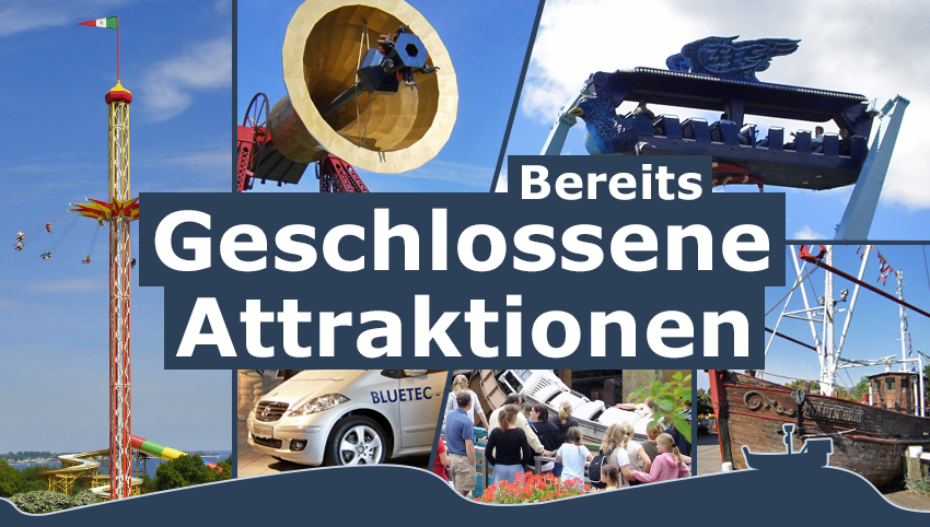 Geschlossene Attraktionen des Hansa-Parks