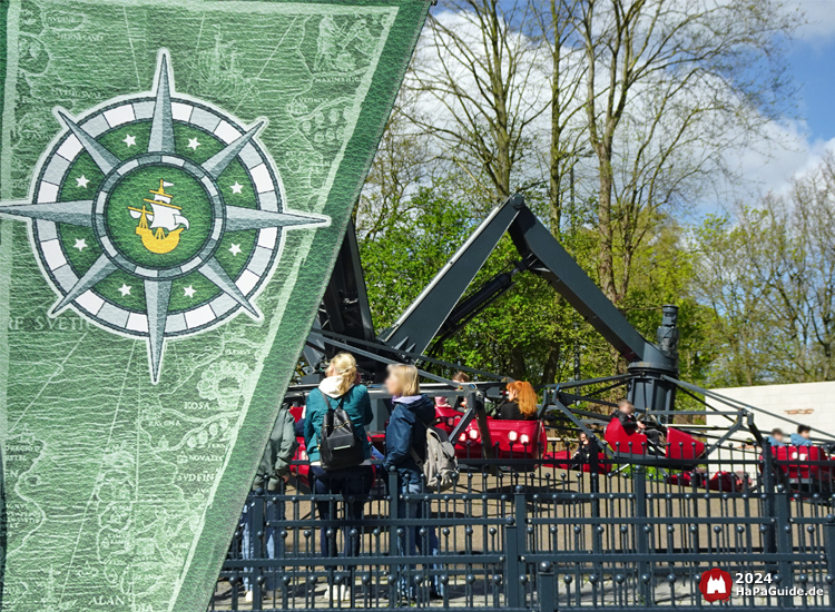 Wellenreiter - Wimpel Hansa‑Park Logo
